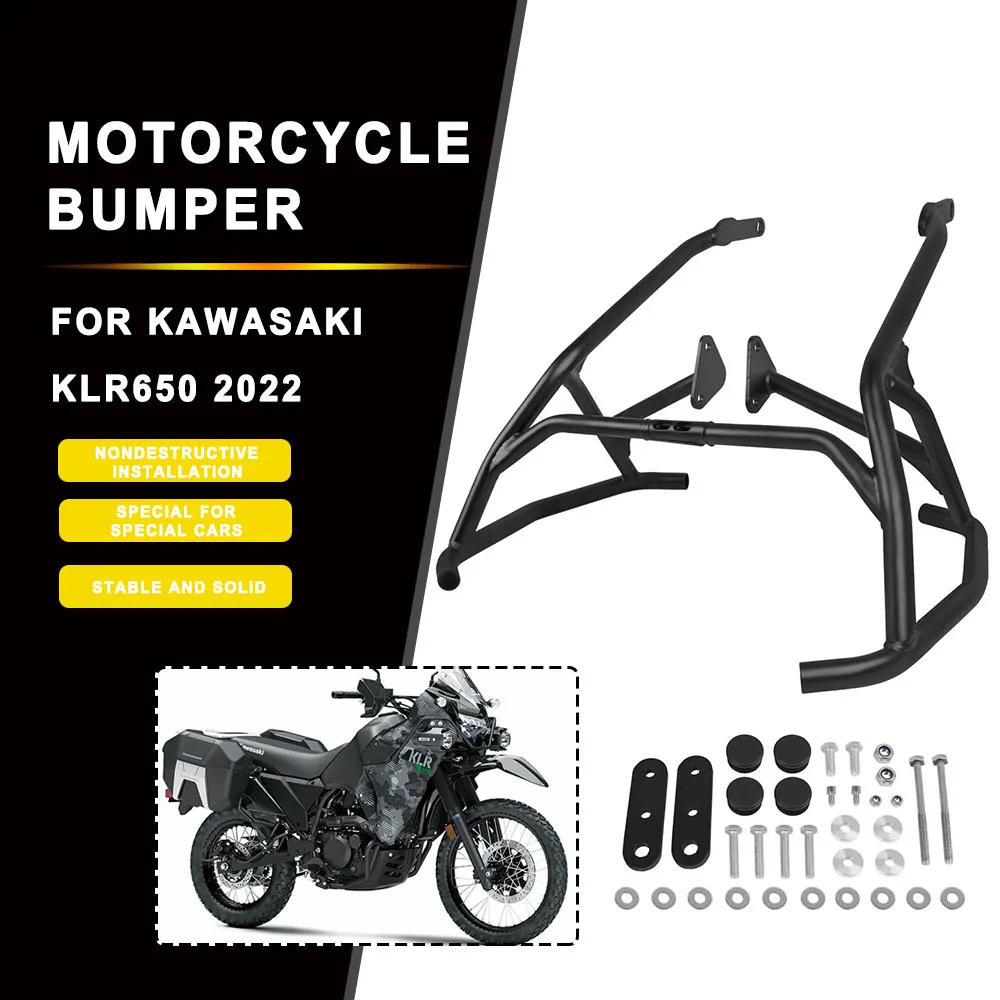 

Motorcycle Front Rear Crash Bar Engine Guard Tank Bumper Fairing Protector For KLR650 KLR 650 2022