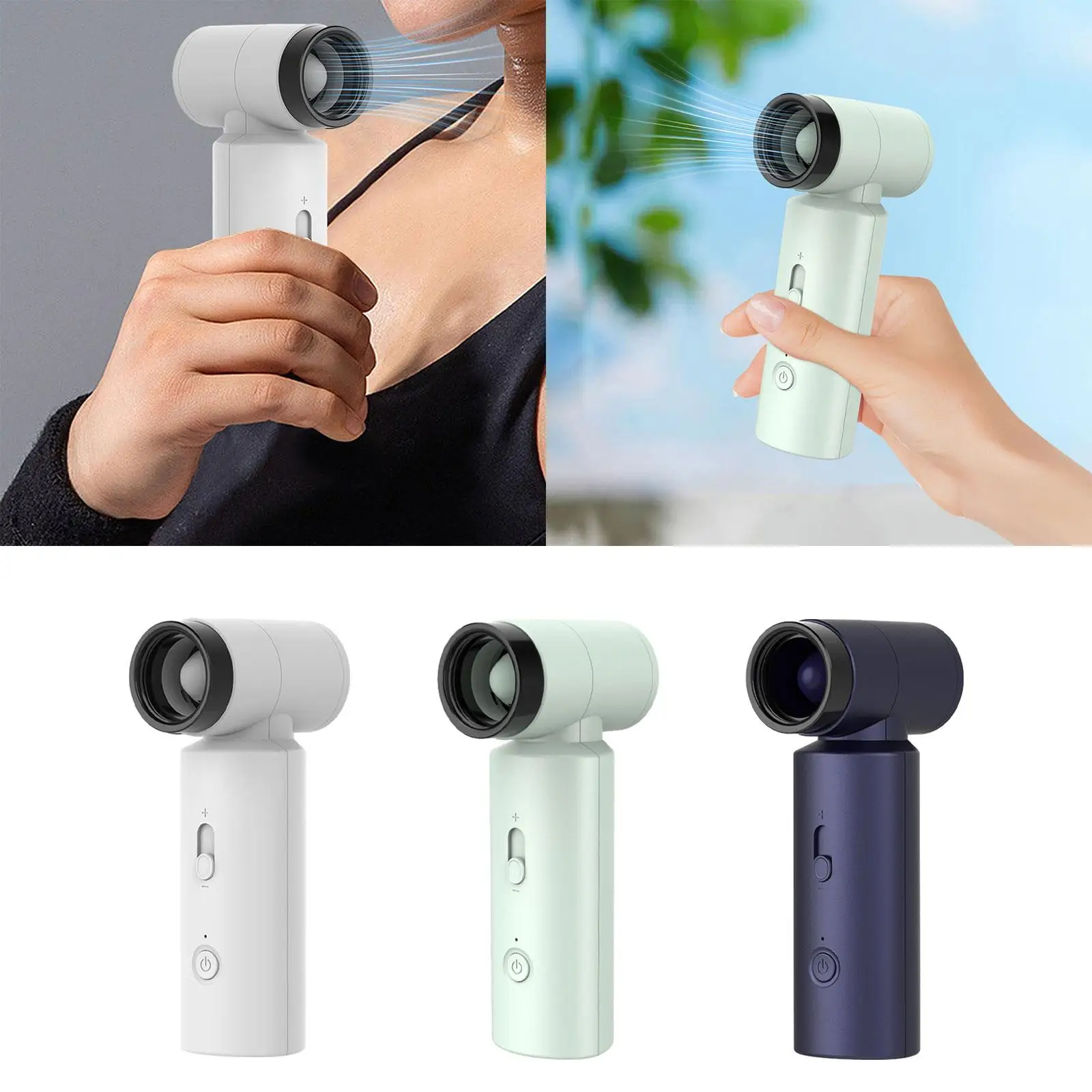 Ventilador de escritorio para el hogar, plumero de aire para viaje, senderismo, portátil, interior y exterior