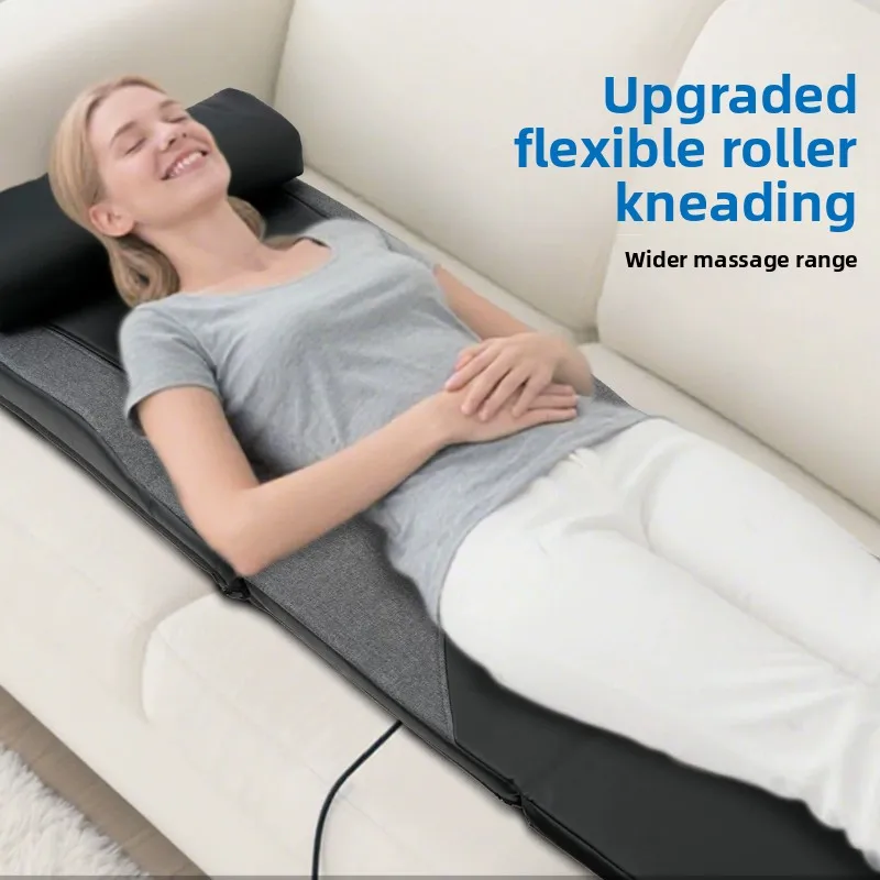 Foldable Full Body Massage Mats  Kneading Vibration Heat Shiatsu Electric Massage Cushion 3 Modes Wired Remote Massage Mattress