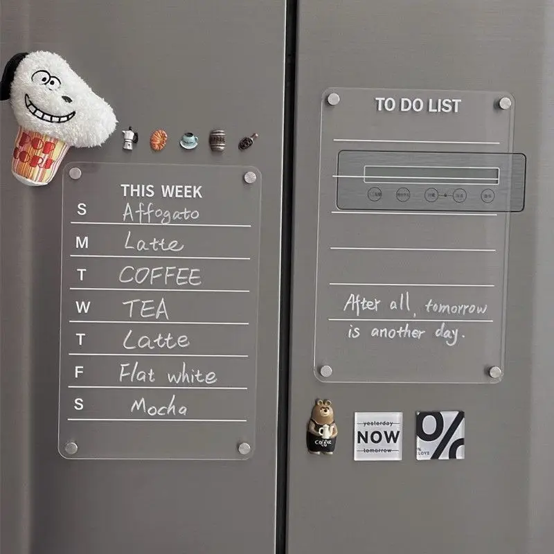 Magnetic Board Acrylic Calendar Fridge Dry Erase White Wall Grocery List Fridge Board Dry Erase Board Daily To Do List this week