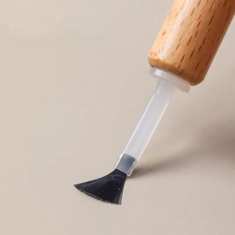 Disposable Nail Polish Brush Detachable Plastic Replacement Brush Head Black Nail Art Brush Tools Nail Polish Applicator Pen