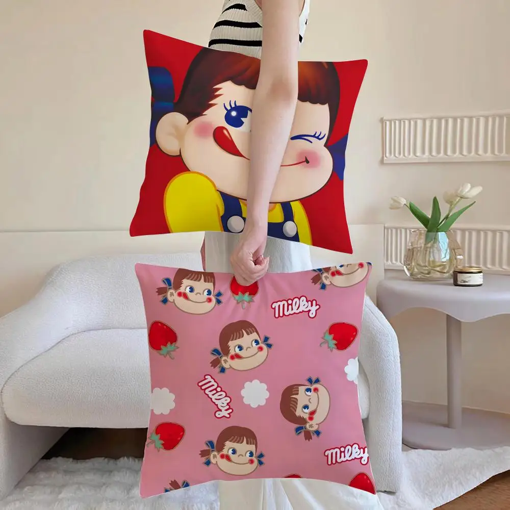 Modern Iconic F-Fujiya PEKO Cushion Cover Washable Faux Linen for Daily Use Sofa Home Room lightweight Decor