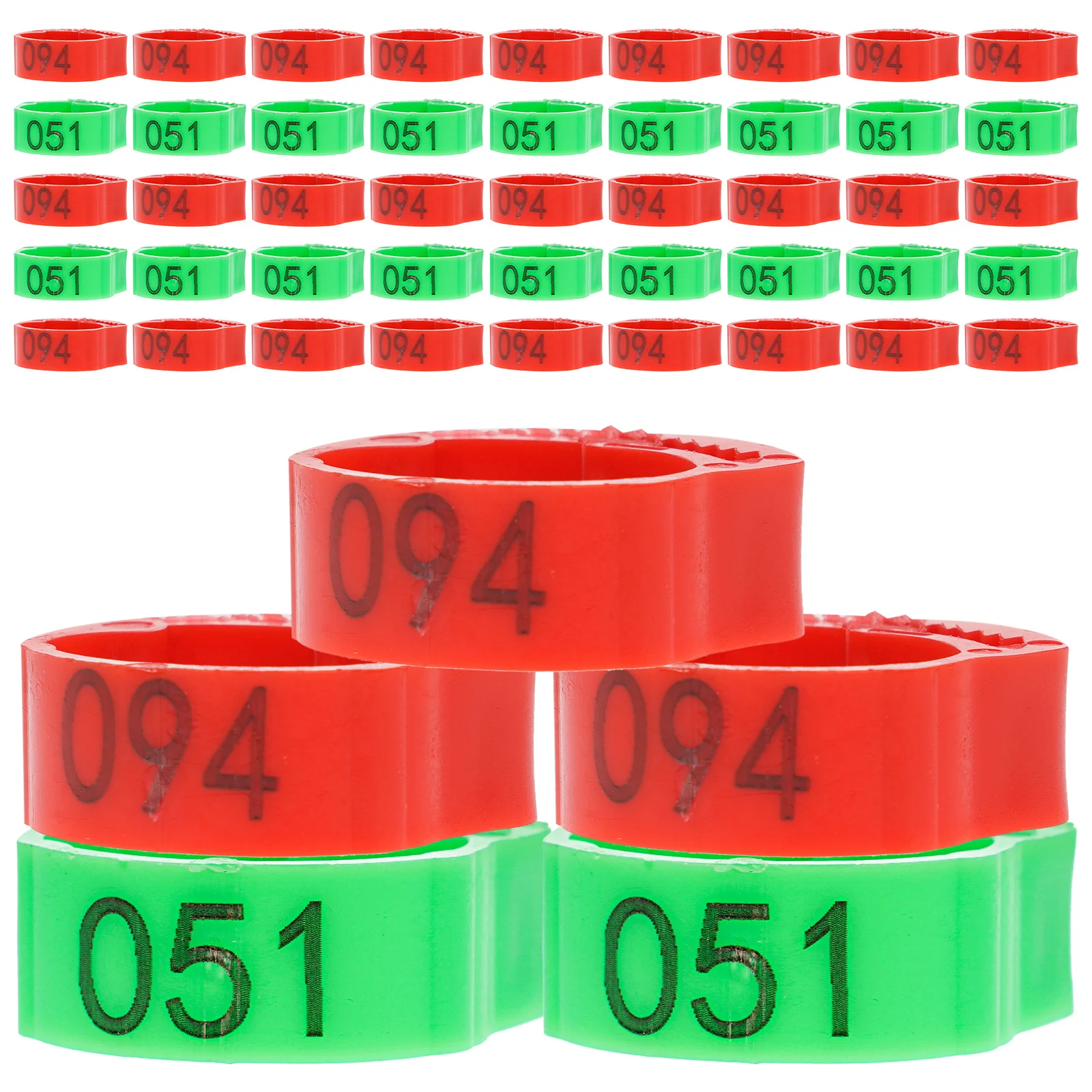 

200pcs Chicken Leg Rings Durable Plastic Poultry Identification Bands Bright Color Easy Marking For Chickens Ducks Birds Farm