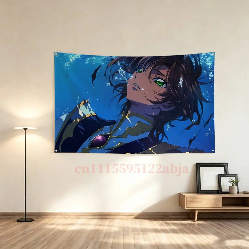 C-CODE GEASS Flag Tapestry Poster Banner For Bar Beer House College Dorm Room Art Music Tapestry Banner Gift