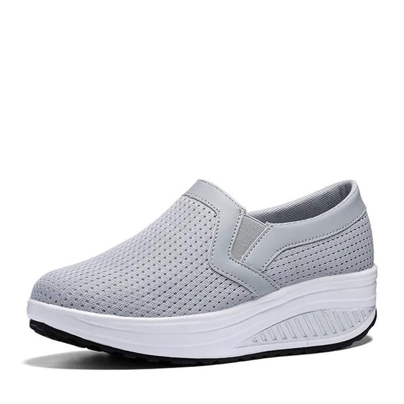 

Women's Shoes Summer Breathable Mesh Casual Shoes Women Wedges Vulcanize Shoes Comfortable Slip on Loafers Large Size35-43 Tenis