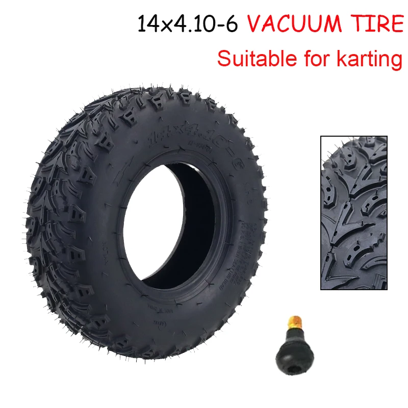 Suitable for ATV kart quad ATV 14x4.10-6 road tyres Vacuum tyres 6 inch 14x4.10-6 front and rear tyres