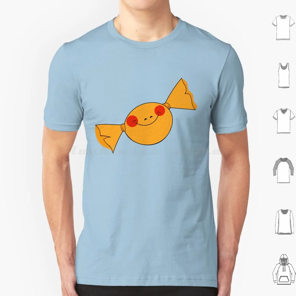 

Футболка Sweet Smiling Sweet, большой размер, 100% хлопок, сладкие сладости, улыбка, милые дети, синий, оранжевый, речевой пузырь, вкусная ешь, закуска