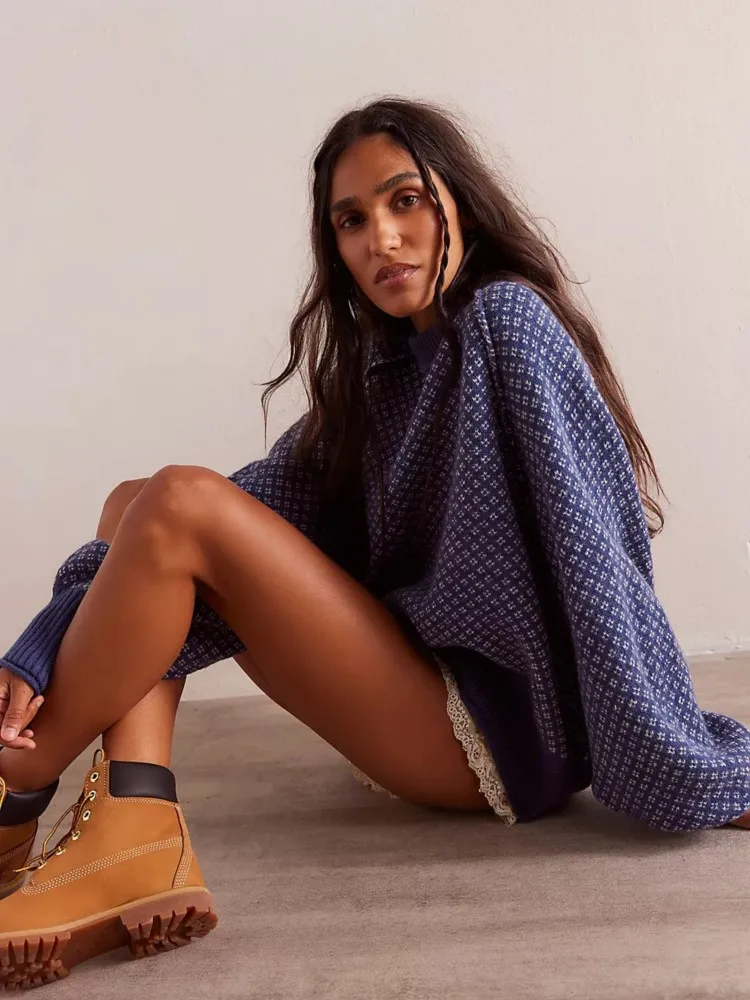 

Winter Clothes Woman Pulls Femmes Comfortable Women's Long-sleeved Pullover Jacquard Long-sleeved Round Neck Sweater All-match