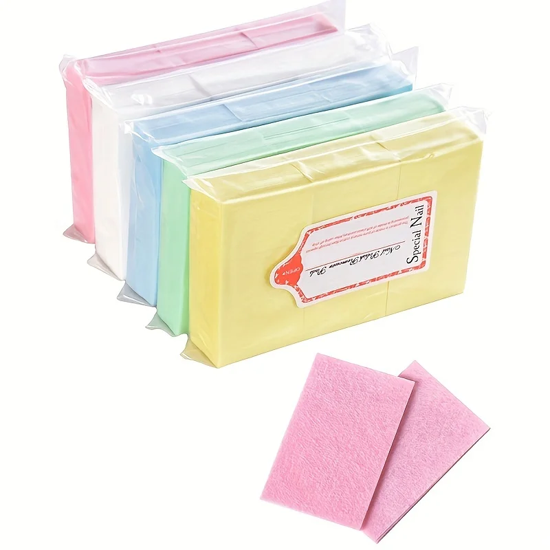 200 Stück/600 Stück Nagellackentferner-Tücher, Nagelreinigungspads, Vlies-Nagelpads für Frauen und Mädchen, Schönheitssalon