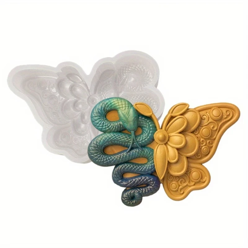 

Плоский цветок, скелет, бабочка, силиконовая форма для свечей, ангел, череп, змея, ароматическое мыло в форме животного, украшение из гипса