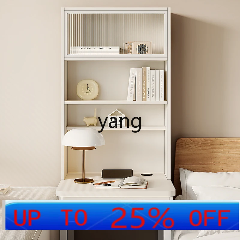 CX  light luxury cream style desk bookshelf integrated small apartment bedroom computer desk multi-functional desk