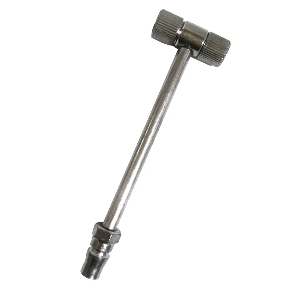 

2pcs T Shaped Tire Inflation Duty Stainless Steel Open Air Flow Dual Side Metal Air Compressor Pole For Car