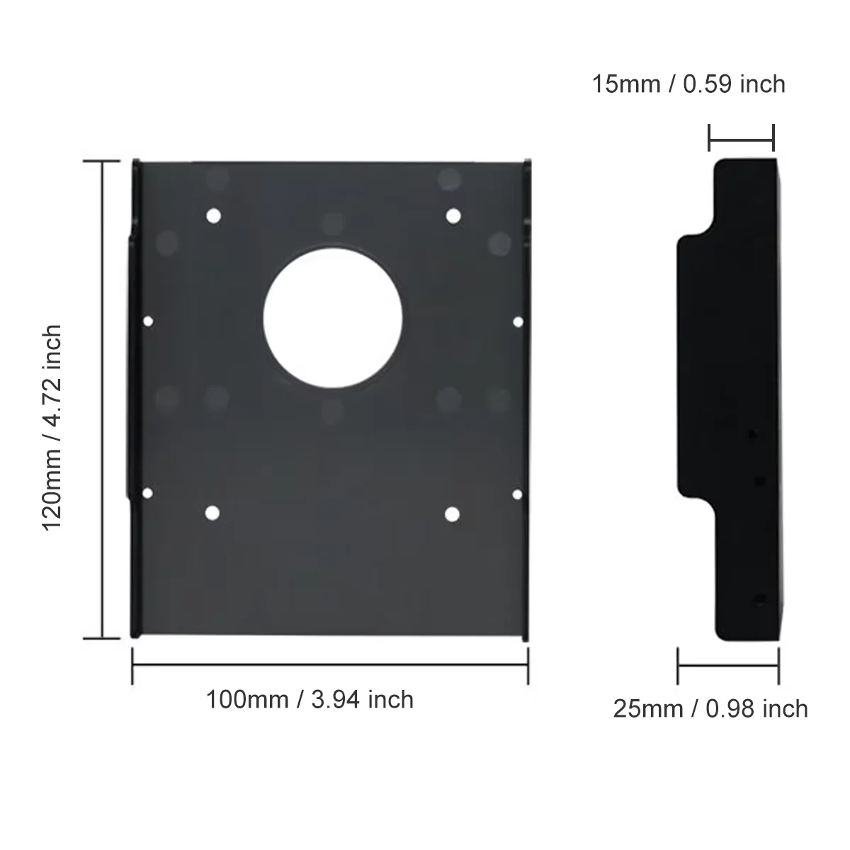 MAIWO 2.5'' ke 3.5'' Konverter HDD SSD Bracket Dudukan Caddy Tray Penyangga Hard Drive untuk PC Pelindung Hard Disk Bracket