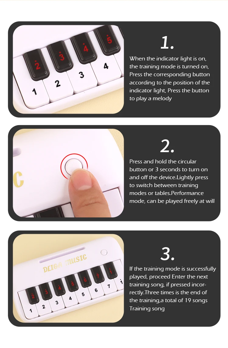 Mini Piano eléctrico para bebé, teclado de educación temprana, juguete de órgano electrónico, instrumento musical de aprendizaje ligero, juegos de juguete para bebés y niños