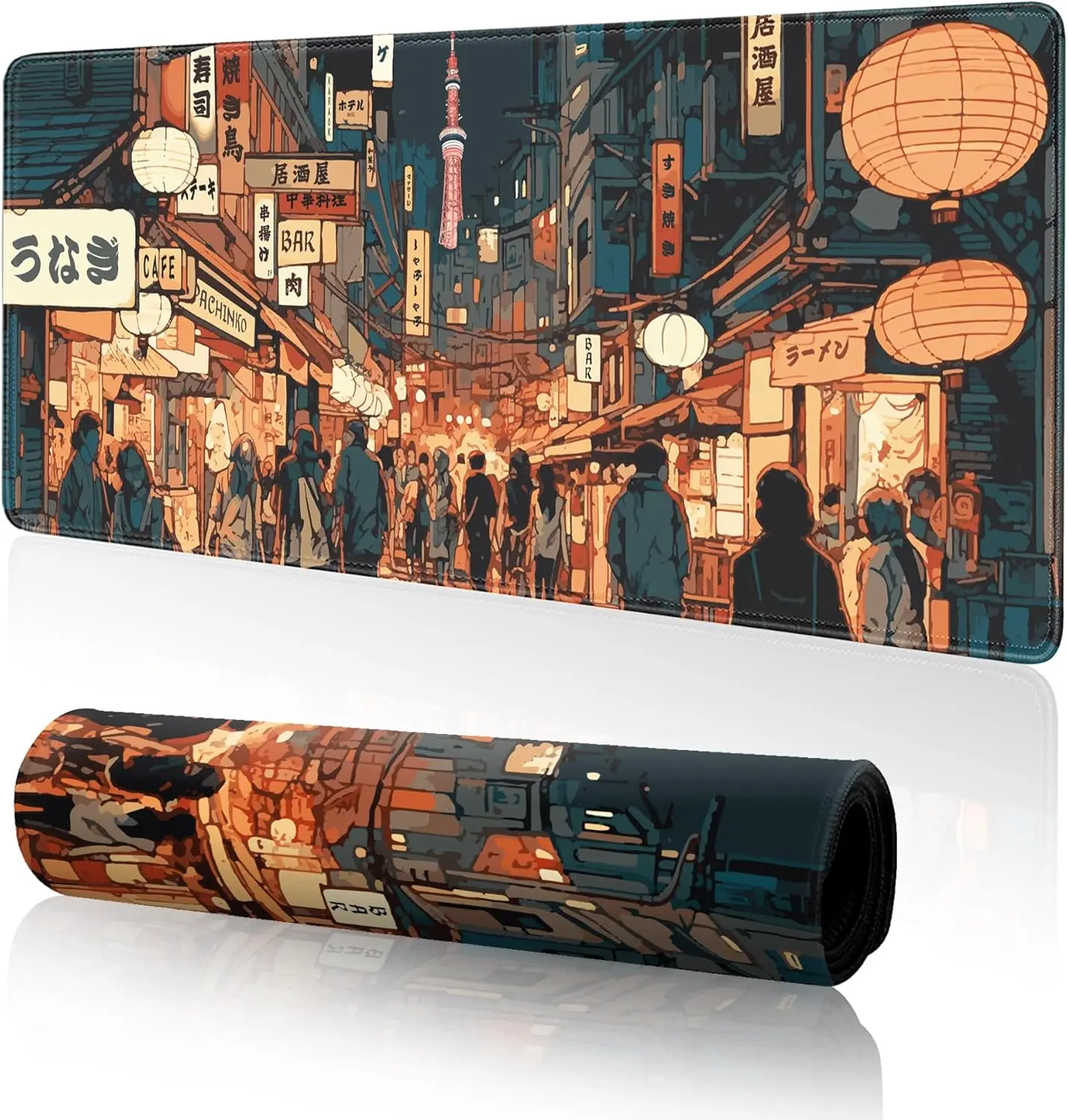 

Japanese Street Gaming Mouse Pad Large,Anime Gaming Mat Desk Pad, Desk Mat Anime