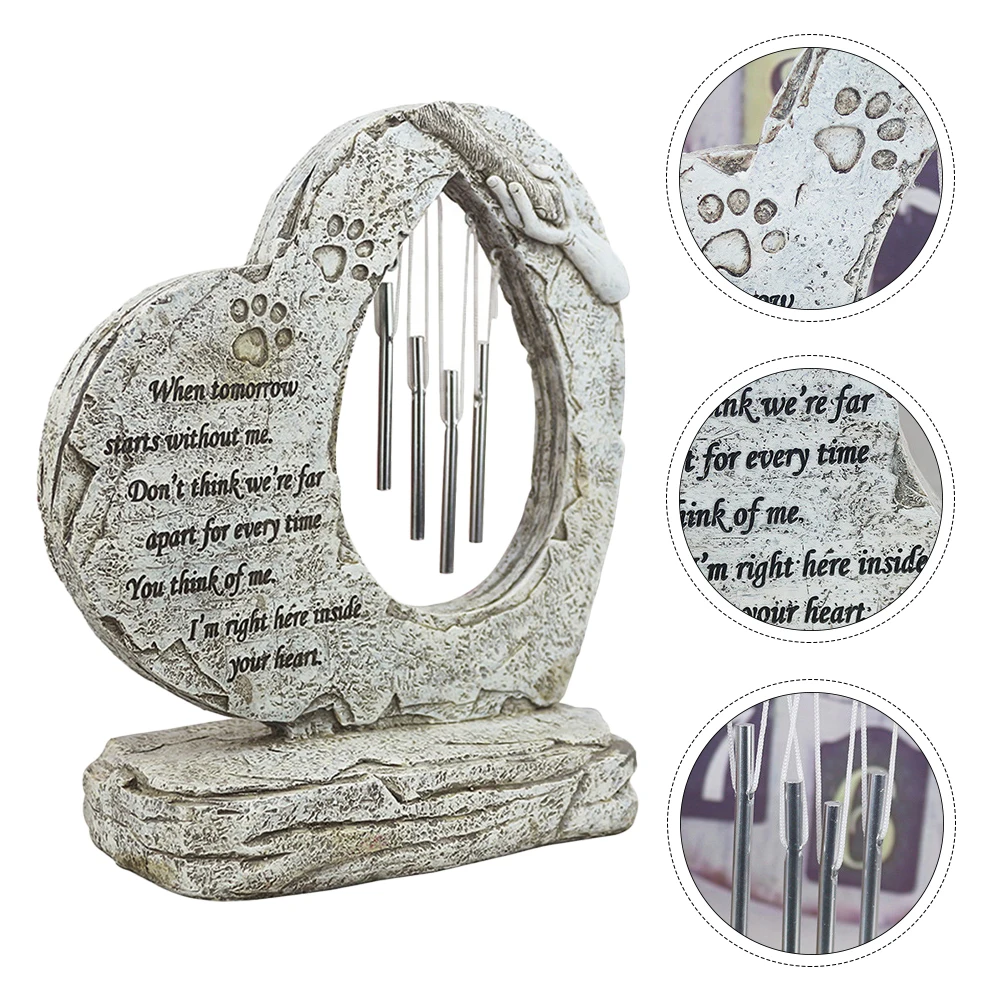 

Pet Memorial Stone Gifts Resin Tombstone for Cats Gravestone Indoor Outdoor Use Garden Accessory Healing Pet Supplies
