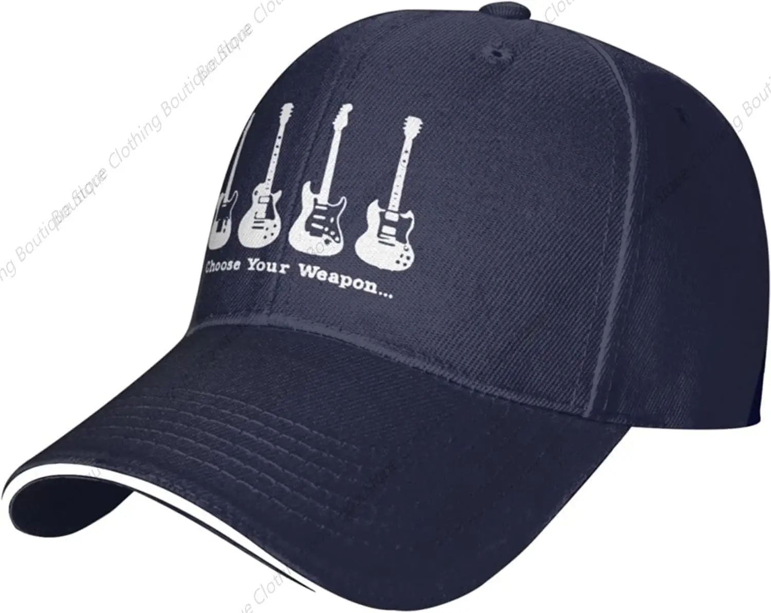 

Choose Your Weapon Music Guitar Hat Classic Adjustable Baseball Cap Trucker Hat for Men Women Cap Navy Blue