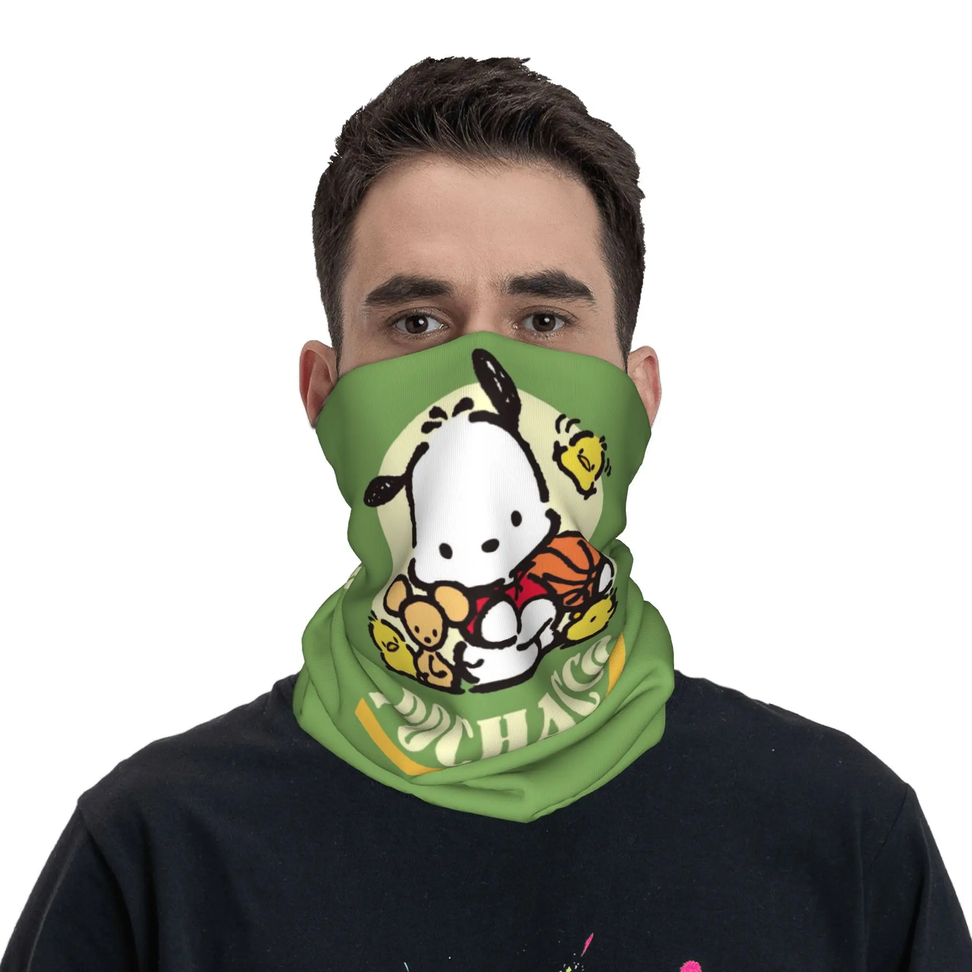 커스텀 포차코 반다나 넥워머 남녀 겨울 하이킹 스키 스카프 게이터 소녀 하트 귀여운 만화 얼굴 커버