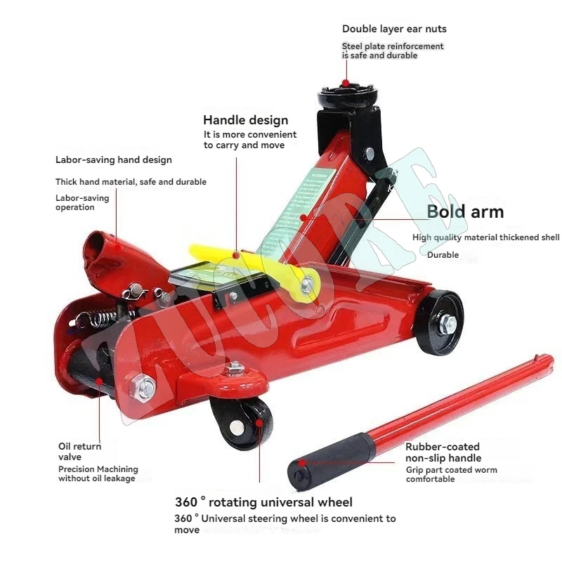 رافعة أفقية للسيارة 2t أداة رفع الرافعة الهيدروليكية الهيدروليكية اليدوية أداة طوارئ للصيانة الخارجية