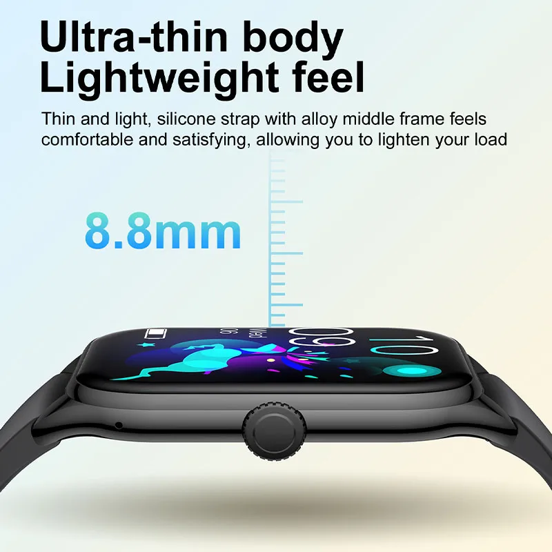 GEJIAN Новые умные часы с подключением Bluetooth 5,2 и вызовом, 1,95-дюймовый TFT-экран, мониторинг сердечного ритма и здоровья, часы с несколькими спортивными режимами