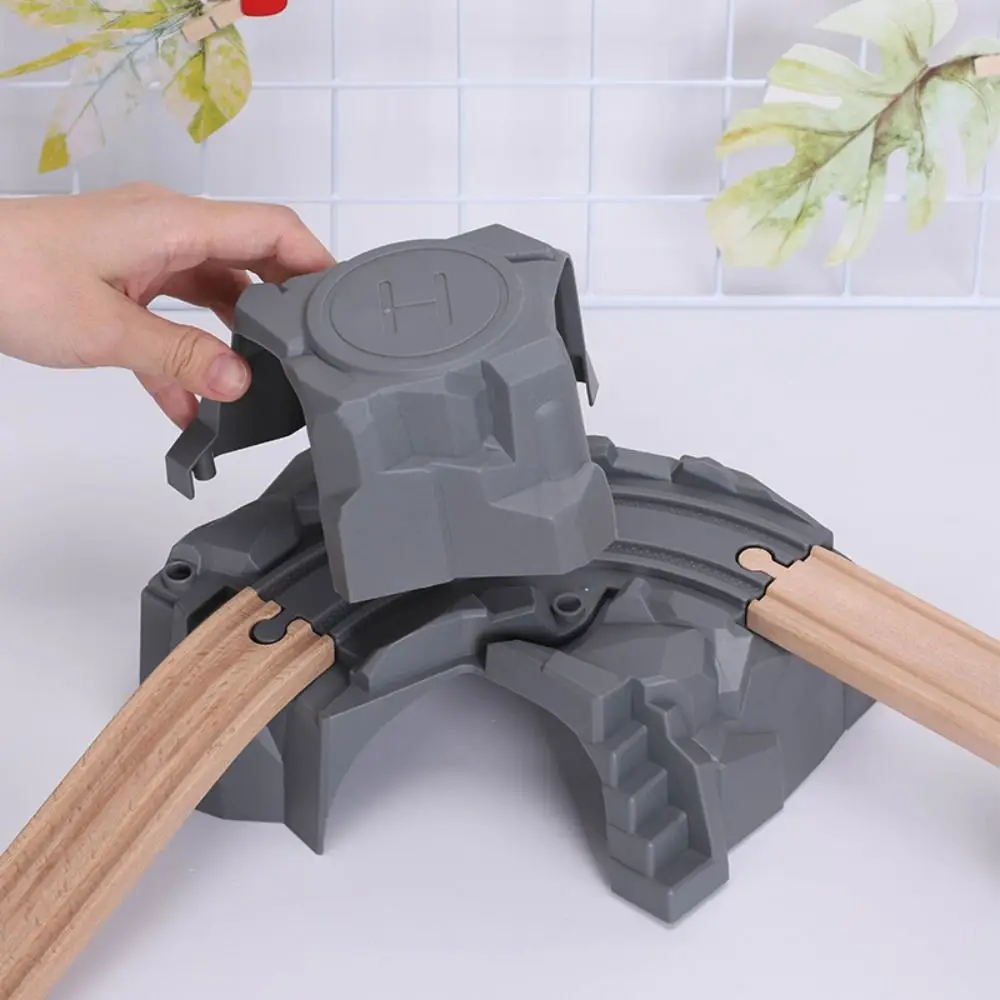 

Simulation Wooden Track Tunnel Mountain Cave Railway Toys Track Train Double Tunnel Plastic Educational Wooden Track Train Toy
