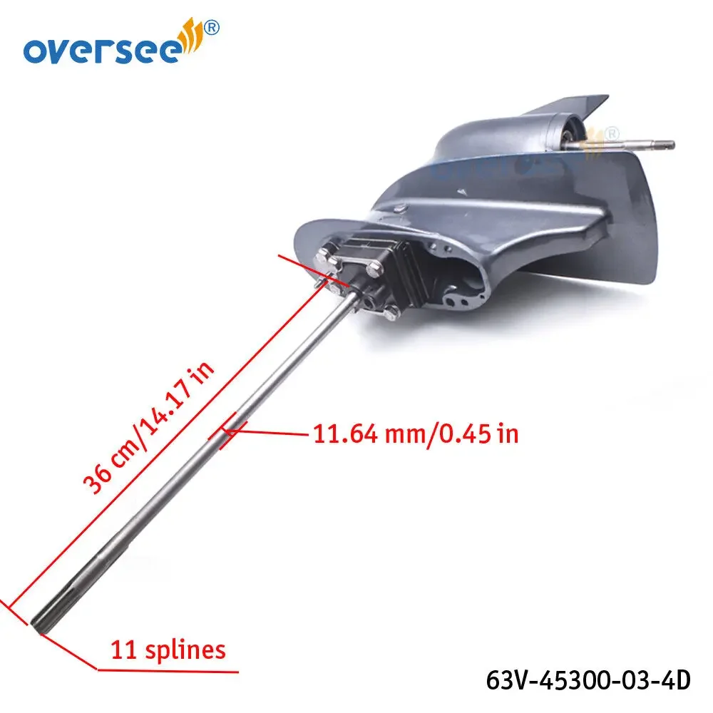 

63V-45300-03-4D Lower Casing Assy SHORT For Yamaha Outboard Parts 2T Parsun Hidea 63V 63W series 9.9HP 15 HP 63V-45300