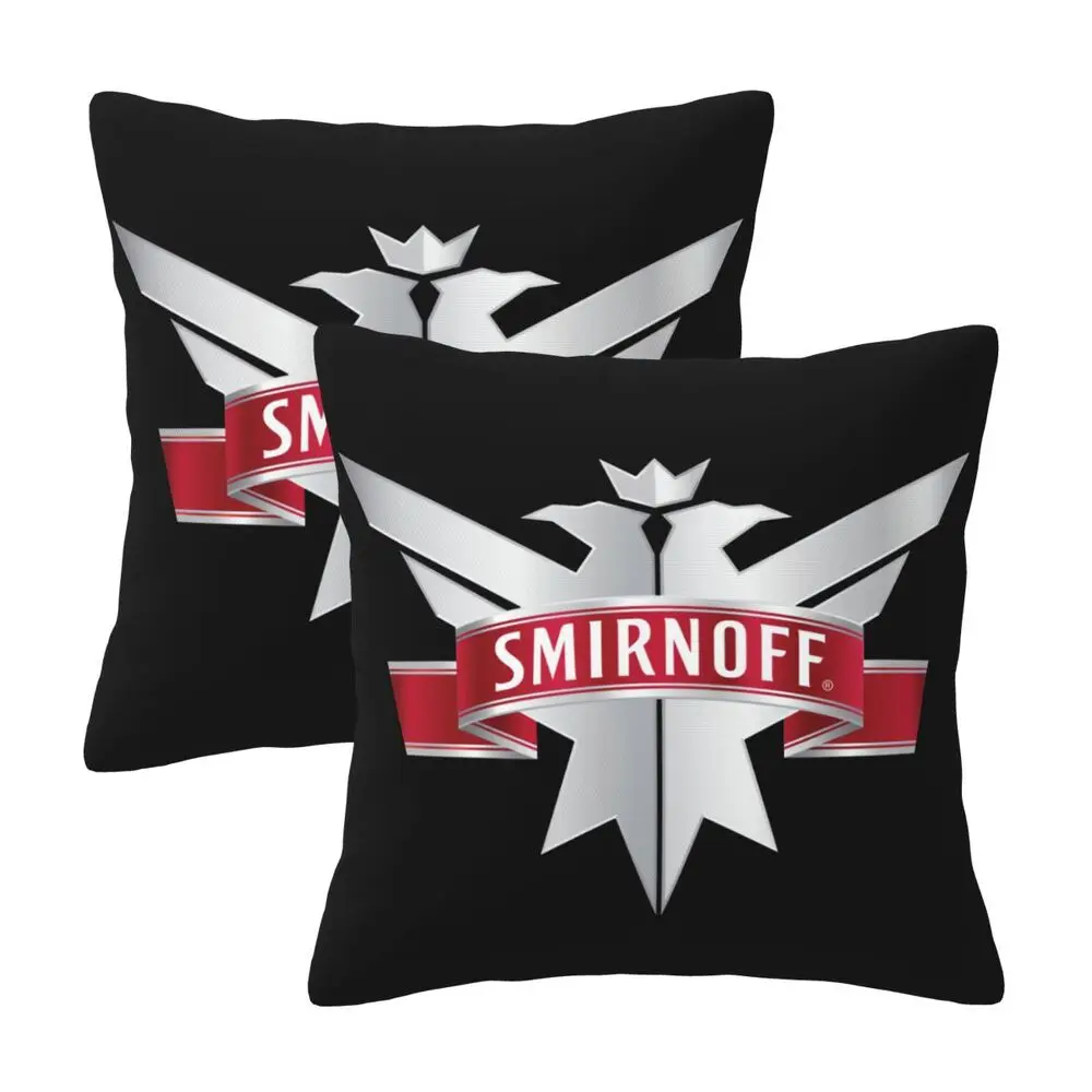 NUEVAS fundas de almohada Smirnoff Vodka Fashion Fundas de almohada decorativas suaves y acogedoras 2 piezas