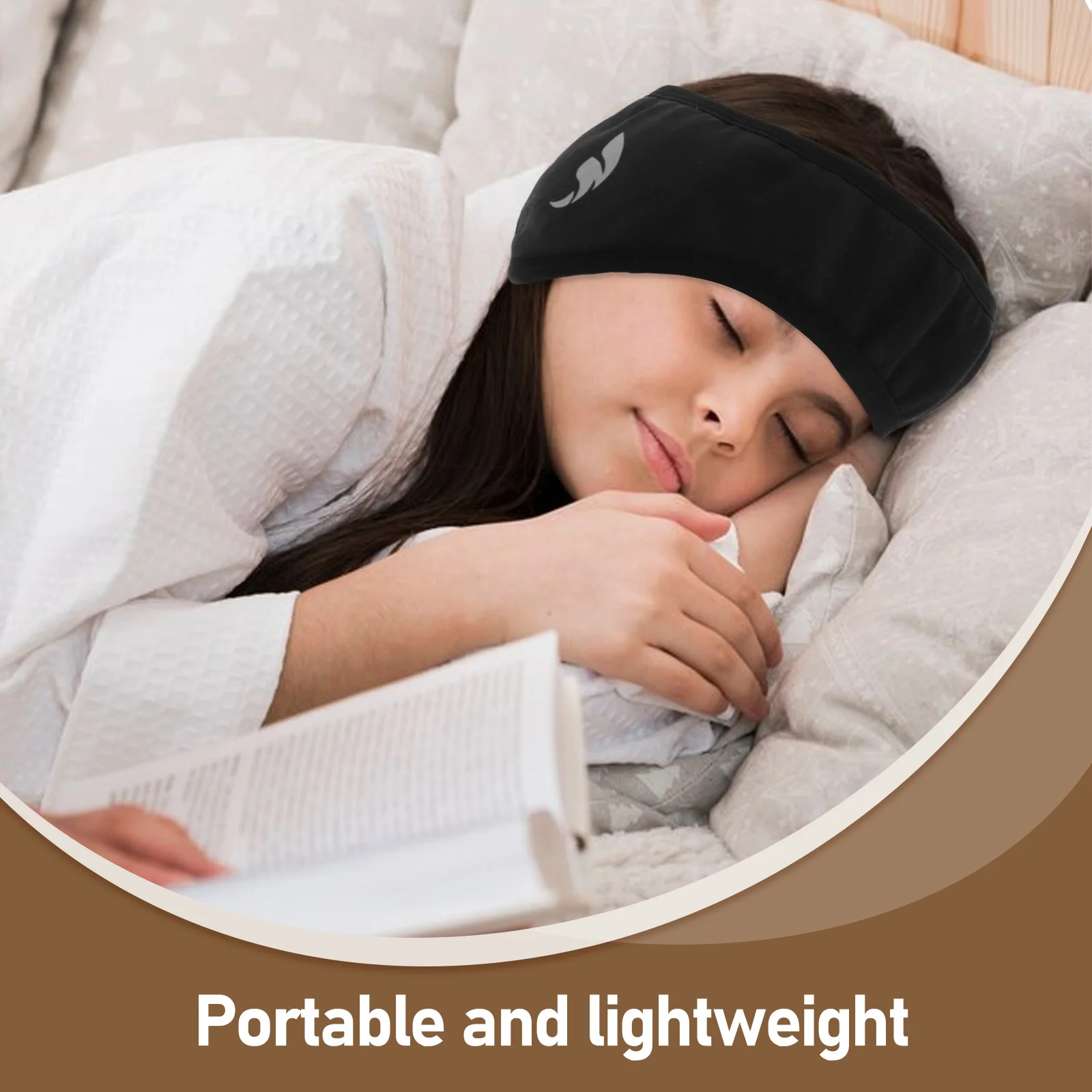 أغطية أذن عازلة للصوت لتقليل الضوضاء، غطاء عين ناعم، قناع نوم خفيف الوزن للمنزل والمكتب والسفر للجنسين #4