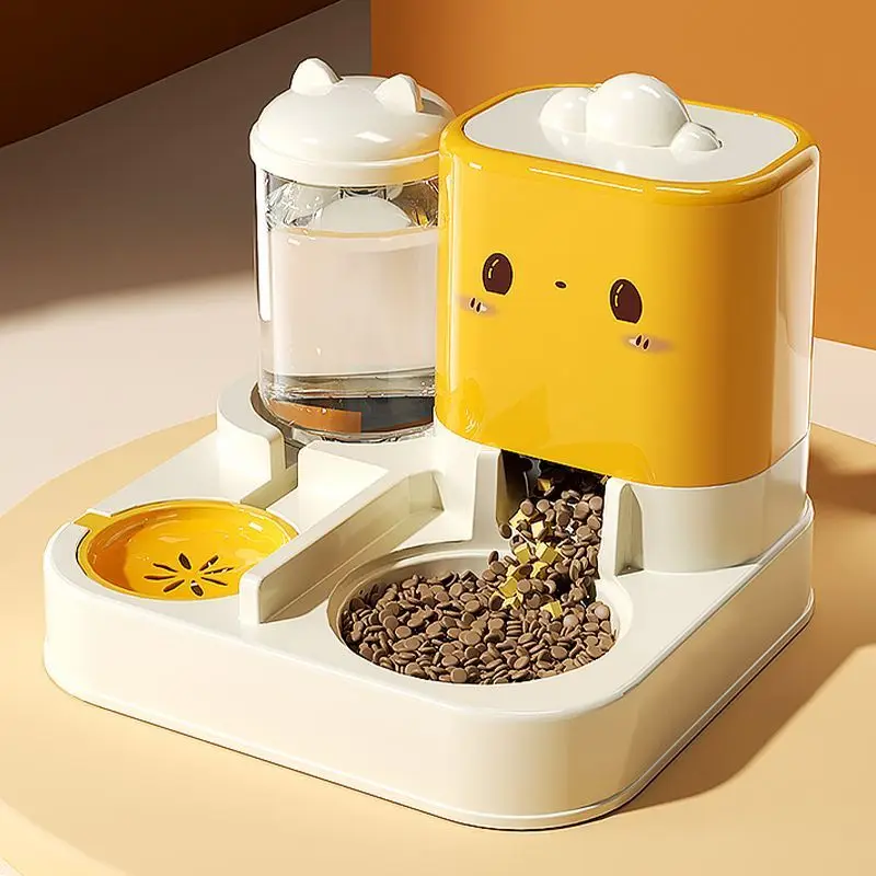 Sanrio kawaii cat food automatic feeding water dispenser all-in-one machine cute recycling pet water dispenser gift wholesale