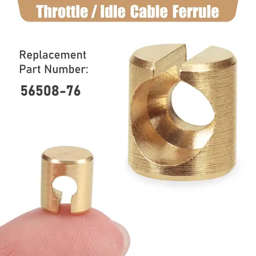 Imagen 2 del producto 12 casquillos de control del cable inactivo del acelerador para carburador Harley Davidson 1982-2017, tuerca final del cable del acelerador de repuesto 56508-76