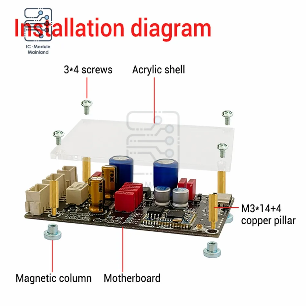 DC8-32V ZK-QCC Qualcomm QCC5125 QCC3034 Bluetooth 5.1 Lossless Decoder Board APTX LDAC Audiophile Onboard Antenna Decoder