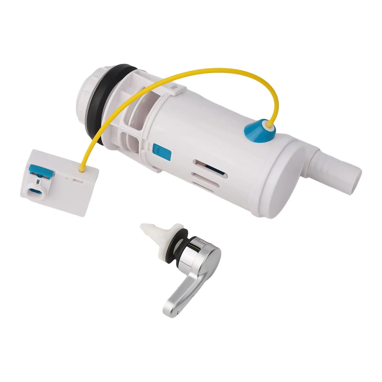 التحكم المزدوج دافق صمام أجزاء البلاستيك اكسسوارات الحمام استنزاف صمام الجبهة وجع تجاوز رافعة خزان المرحاض جودة عالية