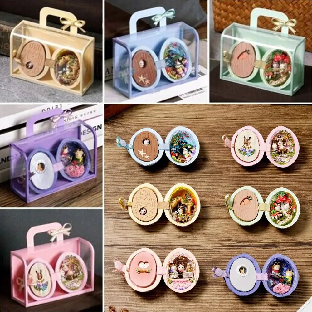 DIY Kabinenmodell Micro Walnut World Nut Secret Miniatur Puppenhaus Kit Walnussschale Puppenhaus Handgefertigtes handgefertigtes Puppenhaus