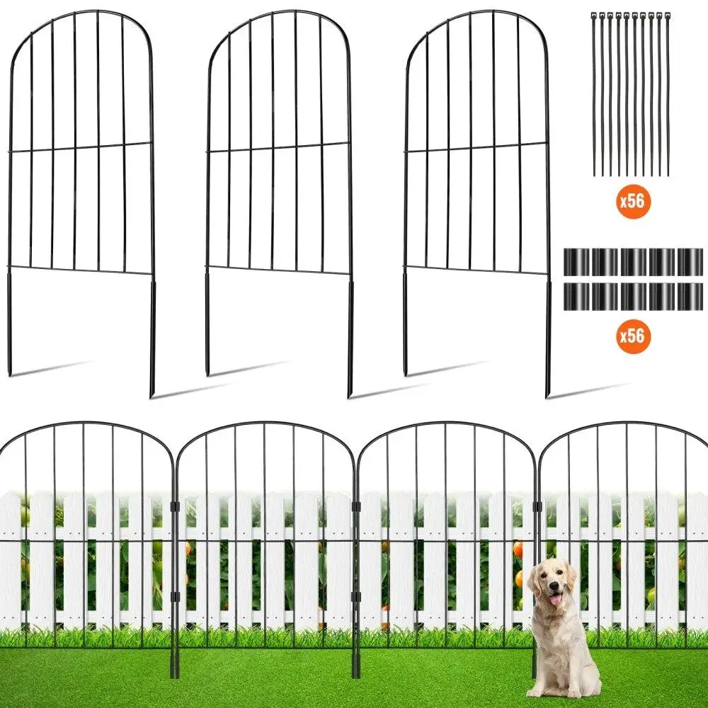

Garden No Dig Fence 24in High 30ft Long Decorative Animal Barrier Metal Dog Fencing for Yard Outdoor Patio 28 Pack