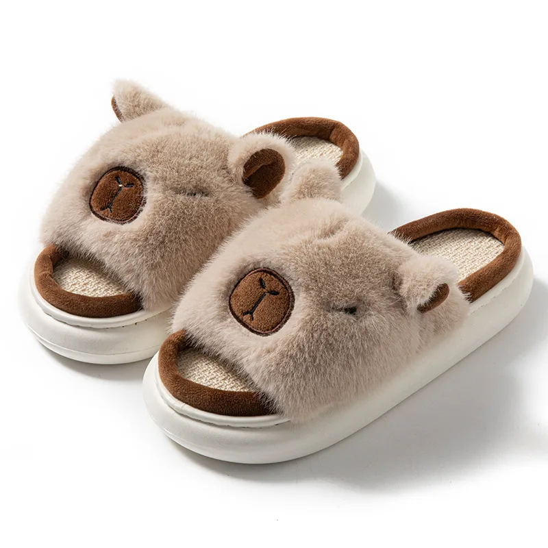 

2026 Women Cute Home Slippers Comfortable Anti Slip Lightweight Platform Shoes Women Fashionable Plush Slippers Slides Women