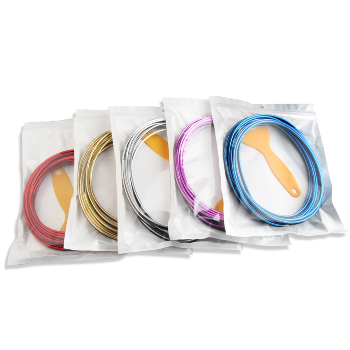 

5m Car Interior Trim Strips Electroplating Gold Decorative Seal Surface Easy Cut Flexible Non Damage Suitable All Cars Beautiful