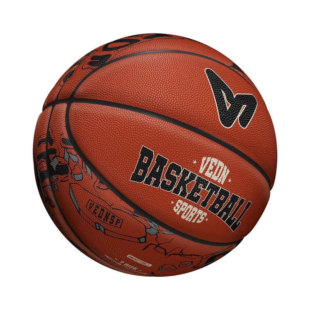 Veidoorn Size 7 Classic Color Rubber Basketball Durable Grip for Indoor/Outdoor Streetball for Youth/Adults Trendy Sports Gear