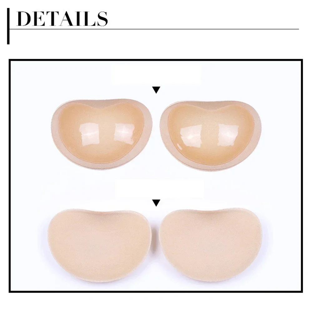 Silicone Bra Inserts Breast Pads, Breathable Push-ups Sticky Cups Silicone for Women