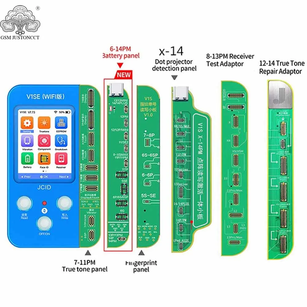 JC V1SPro V1SE True Tone/Face ID /Battery Repair Board Upgraded WiFi V1SE Programmer for iPhone 6 XR XS MAX 11 12 13 14 Pro Max