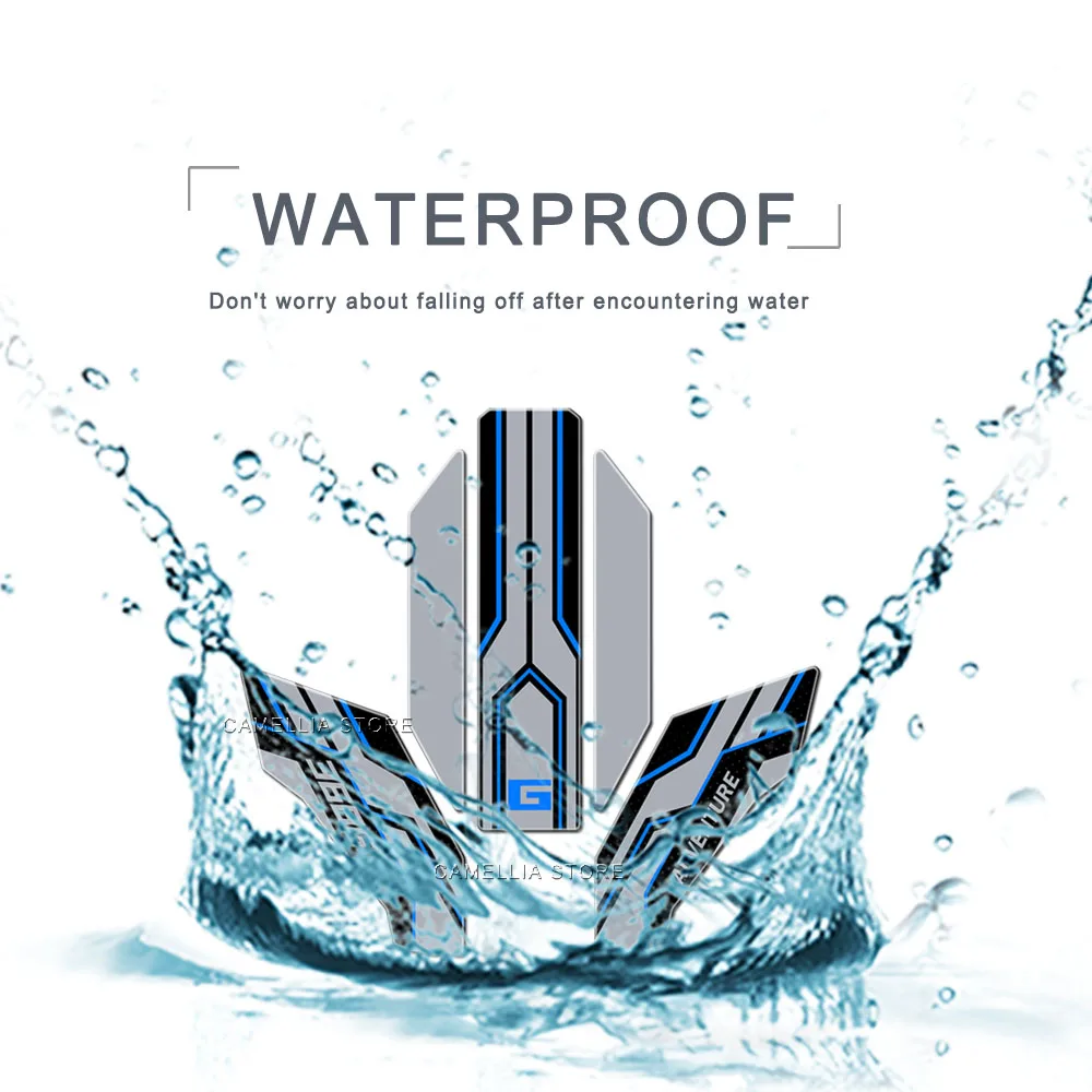 Motorfiets Voorspatbord Sticker 3D Epoxyhars Waterdichte Bescherming Sticker Motorfiets Accessoires voor Zontes 368G 2025