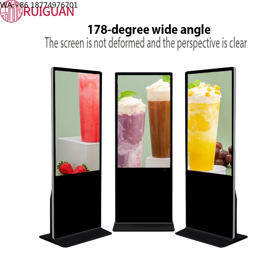 

Interactive Vertical LCD TV Touch Screen Kiosk Floor-Standing Advertising Display for Subway Use with SDK Function