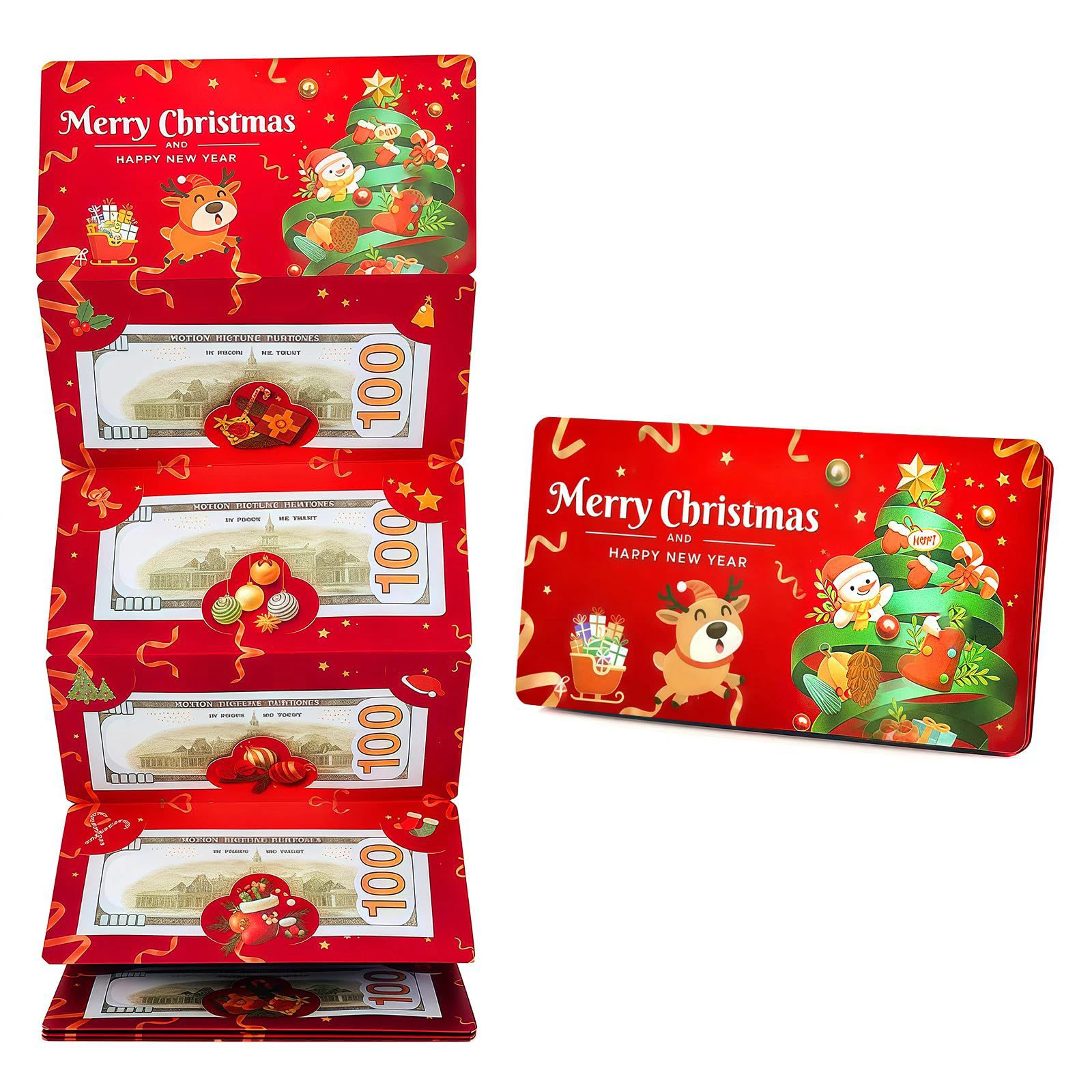 Christmas Wallet Cash Gift Card Holder Foldable Money Clip Suitable Gifts  For Children Collect Pocket Money