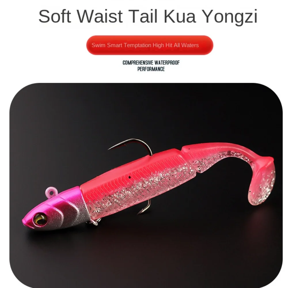 New 9.5cm 20g Soft bass Bait with Lead hook Dark Sleeper Jig SwimBait Trout Artificial Minnow Lure