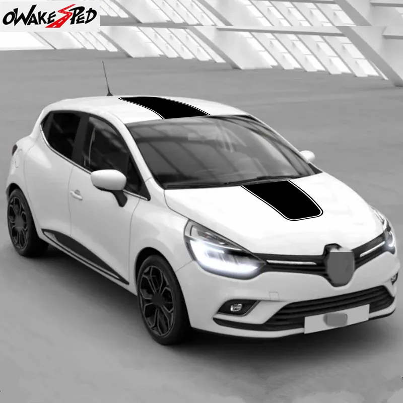 

2 шт., виниловые наклейки на крышу кузова автомобиля Renault Clio