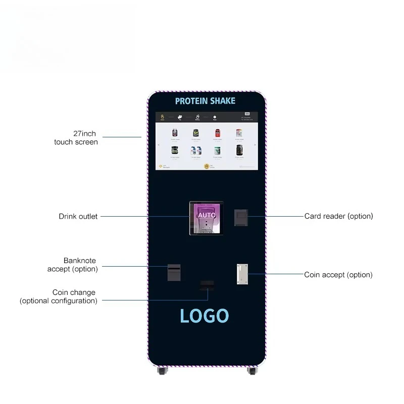 Customized Factory Price High Performance Protein Shake Vending Machine for Gym Fitness Protein Power Vending Machine