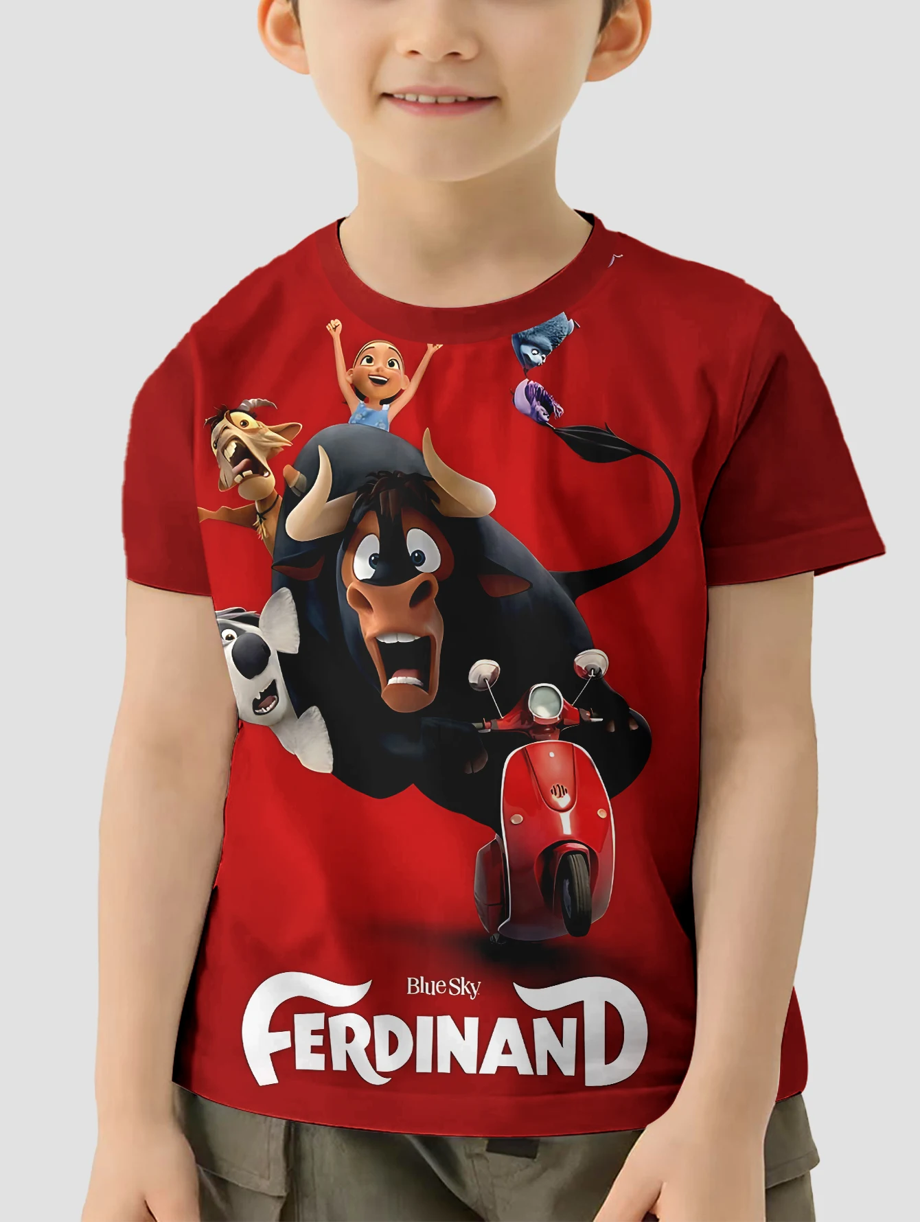 Ferdinands Cartoon 3D Print Baby Clothing 5 to 14 Years Male Outdoor Clothes for Children Boy Girl Child T-Shirt Top Shirts