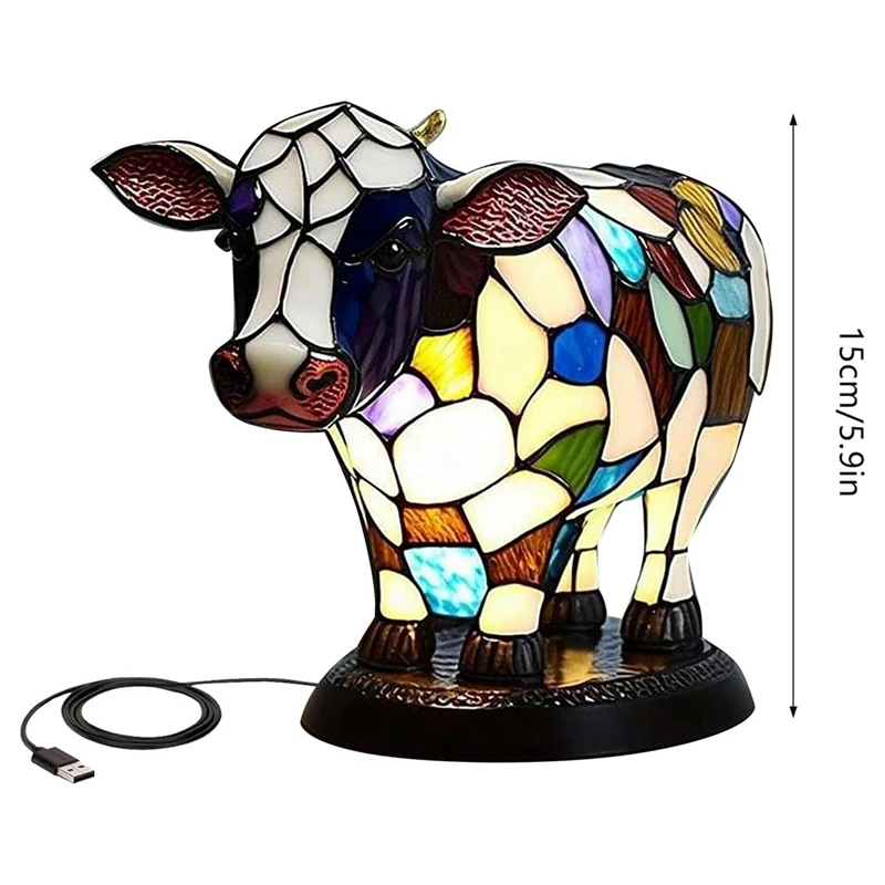 Table Lamp, Animal Table Lamp, Bedside Table Lamp With USB A+C Ports, Bedside Lamp For Living Room Bedroom