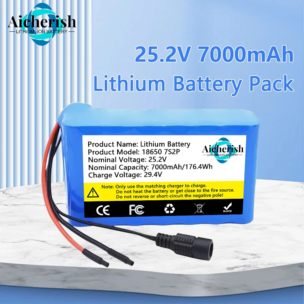 

New 18650 7S2P 29.4V 7000mAh Lithium Ion Battery Pack,For Transportation equipment Outdoor Power Supplies Li-ion Battery