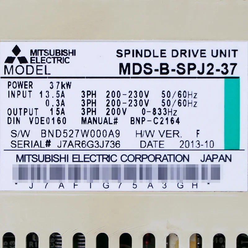 Tested OK MDS-B-SPJ2-37 Spindle Drive Unit for CNC Machine