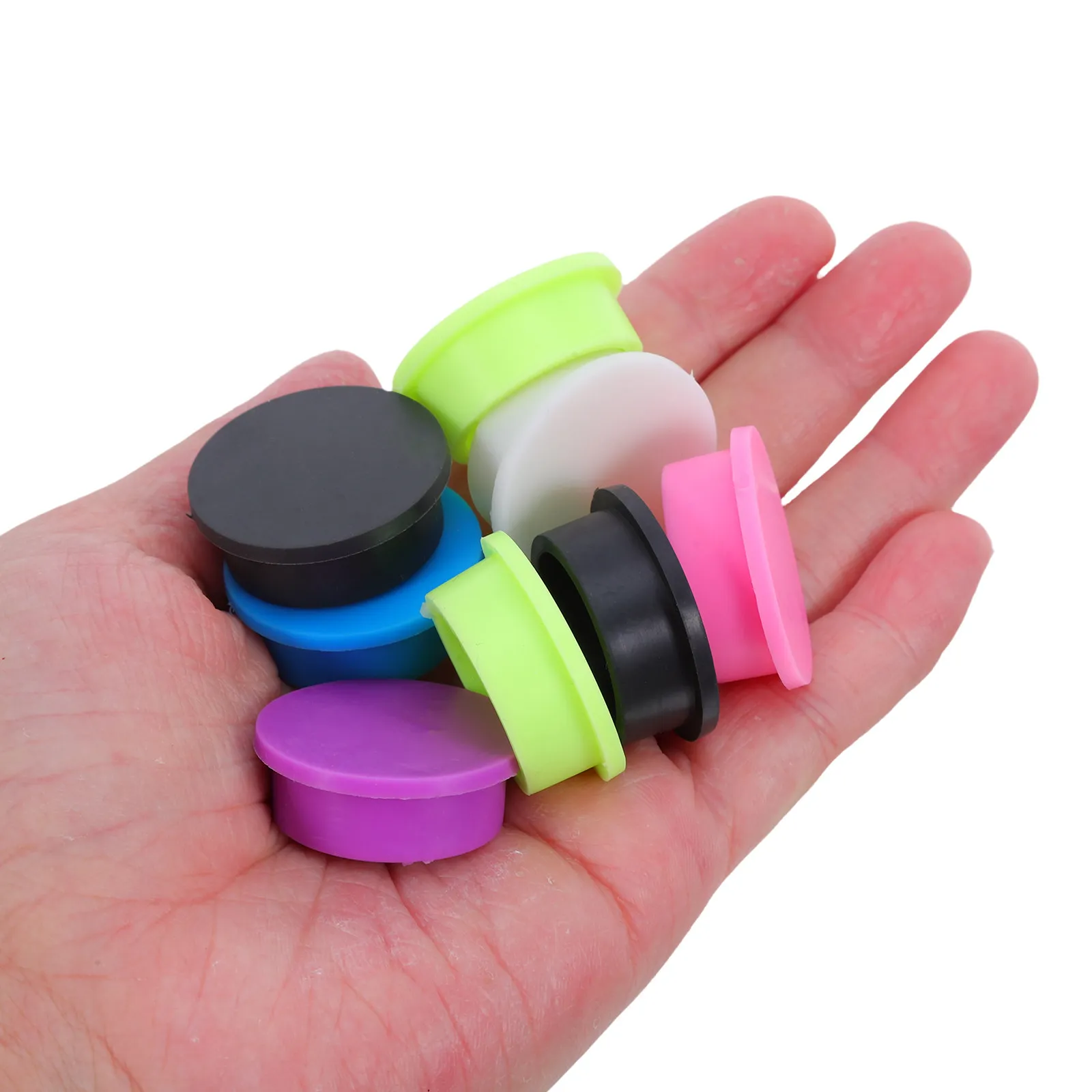 12Pcs Vial Caps Protective Airtight Leakproof Covers 6 Colors Reusable Dust-Resistant for 5Ml Glass Vials Peptides Laboratory